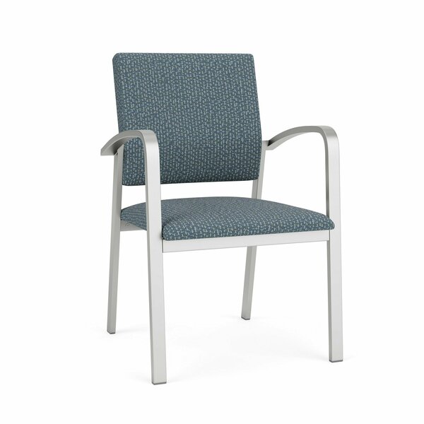 Lesro Newport Guest Chair Metal Frame, Silver, RF Serene Upholstery NP1101
